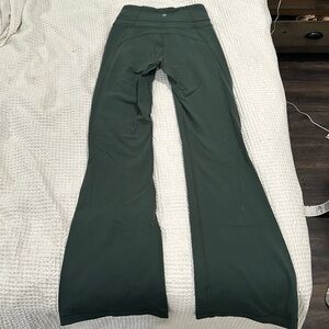Lululemon forest green yoga pants (flare)